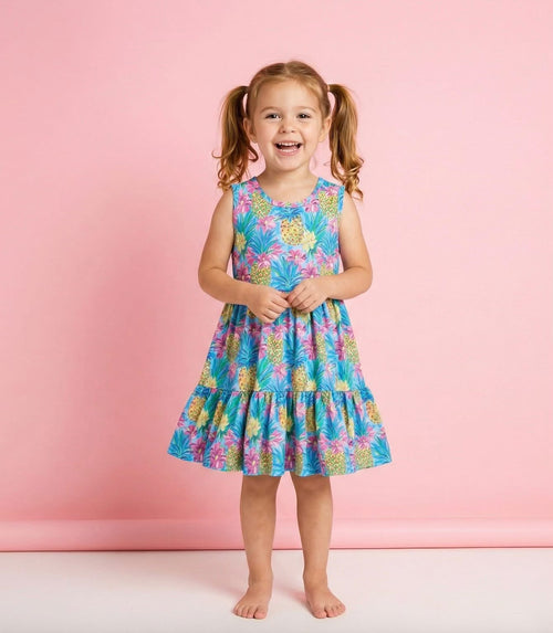Pete + Lucy Preppy Pineapples Dress 4T